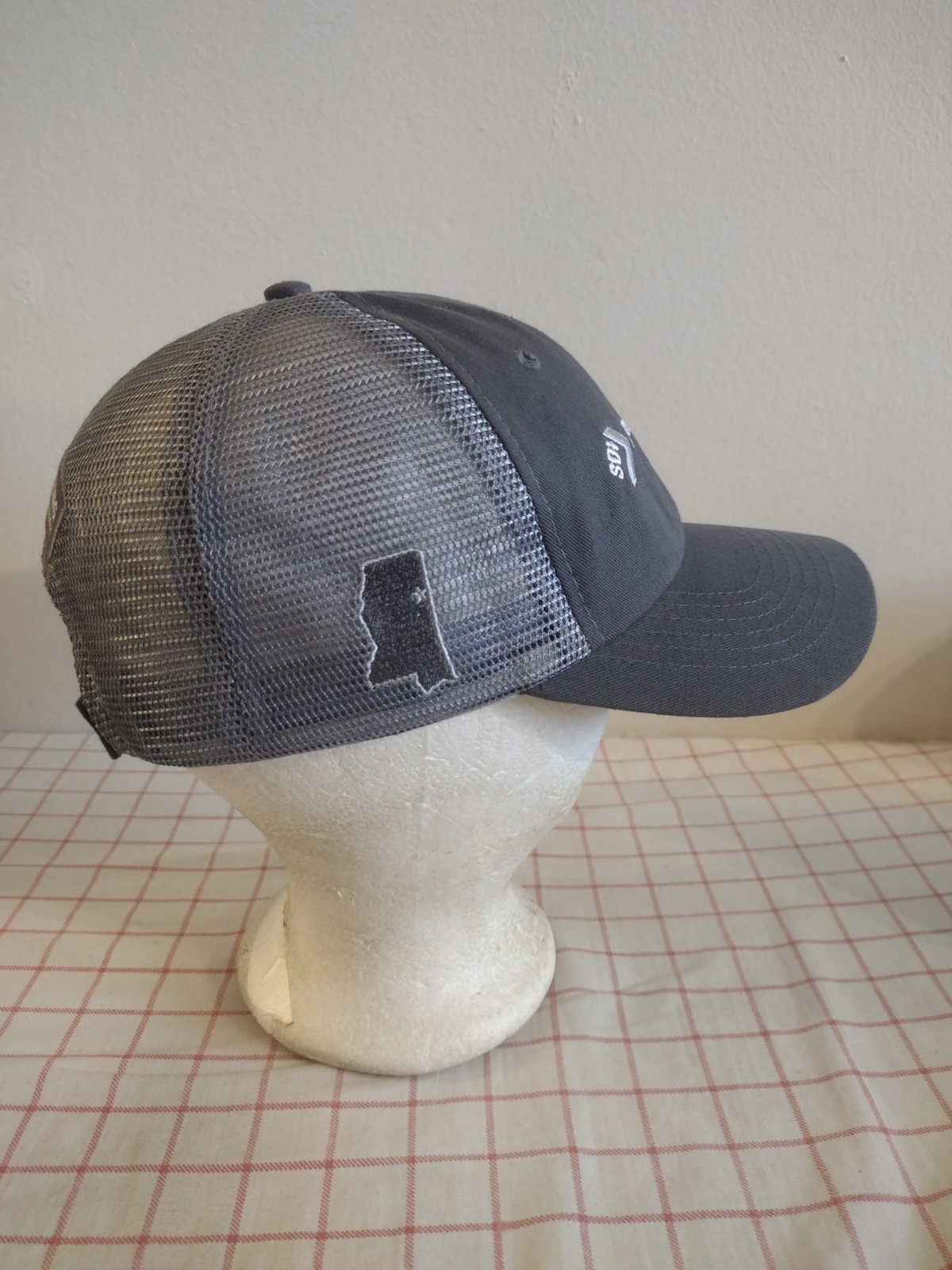 SDI Aluminum Dynamics Employee Trucker Cap Hat Gray Adjustable Embroidered Mesh