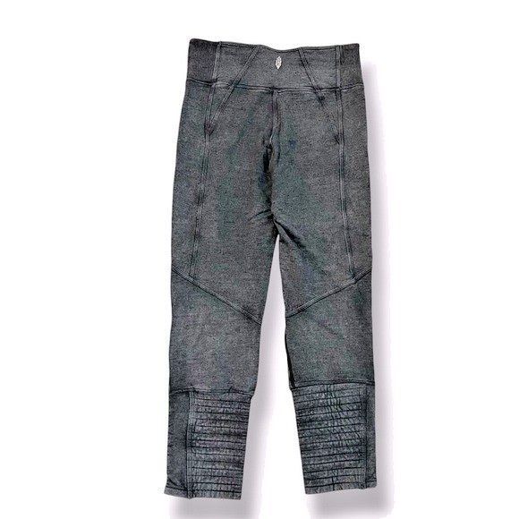 Free People Movement High Rise Get On It Leggings Side Pocket Moto Zip Cuffs XS