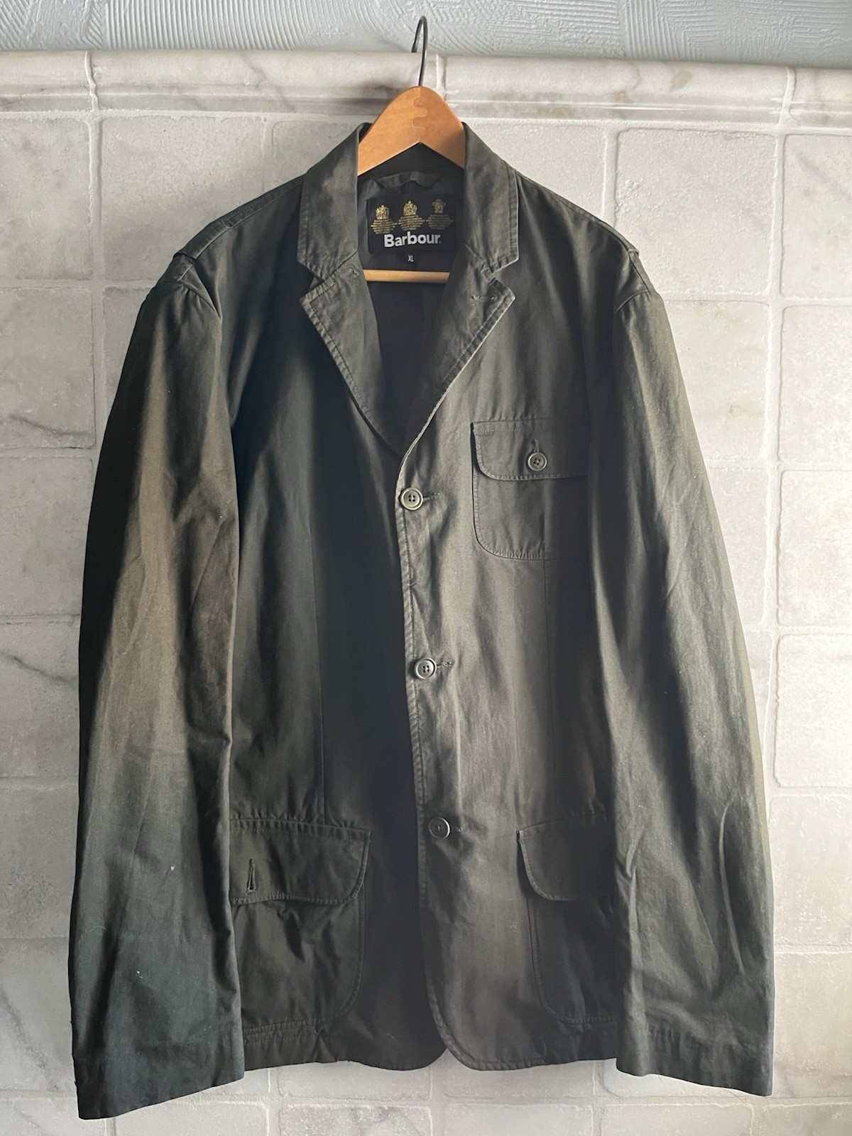 Barbour Field Jacket XL 46 Unlined Unstructured Green Men’s