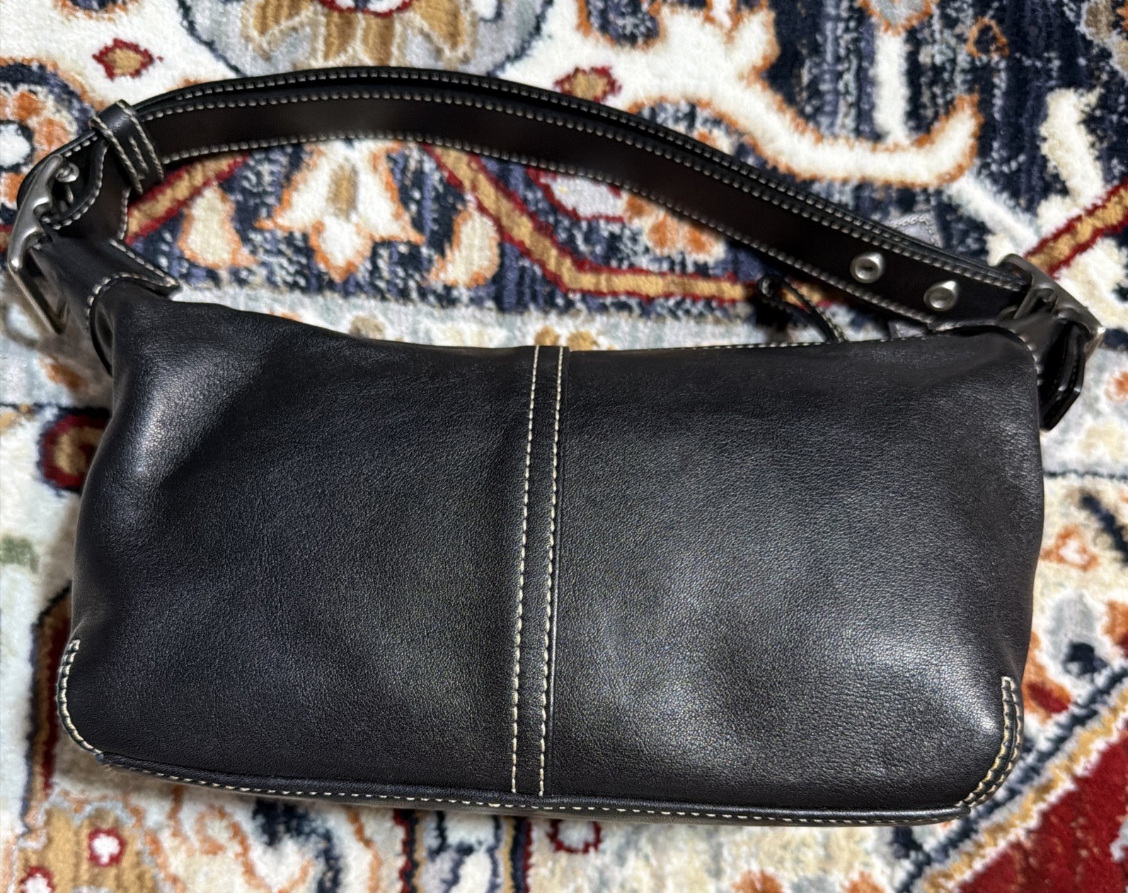 VTG Y2K COACH 9564 Black Leather Legacy Demi Hobo Shoulder Bag Convertible Strap