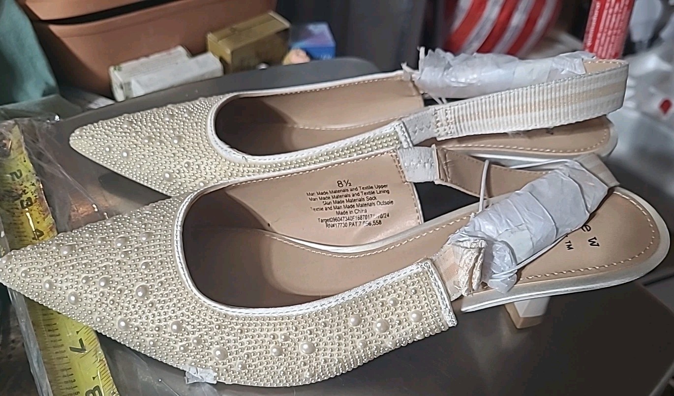 Pearl Slingback Milan Heels Sz varies NWT -A New Day™ Target wedding party, prom
