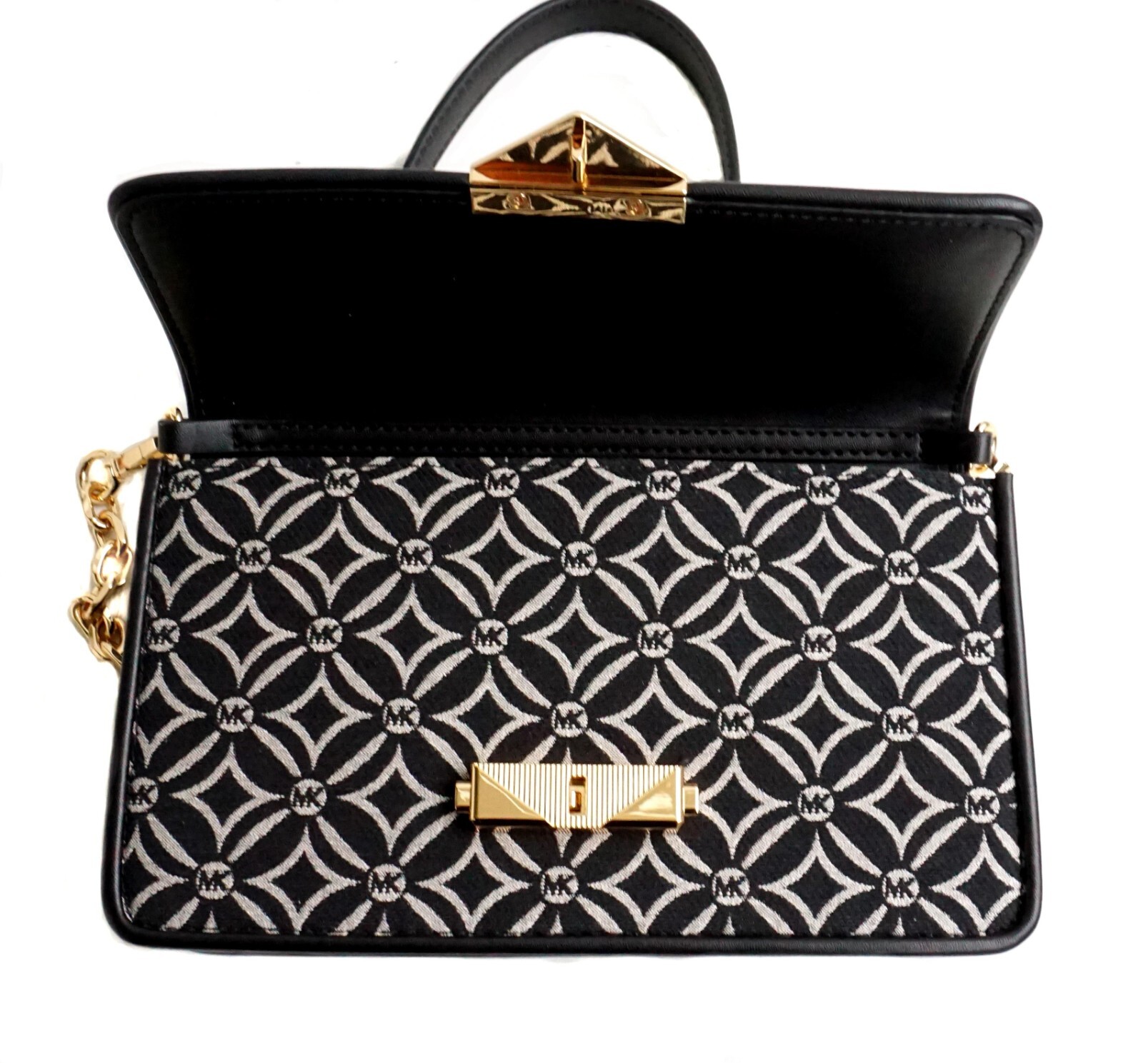 Michael Kors Women’s Bag Crossbody Cece MD Flap Strctrd. Xbody Black New