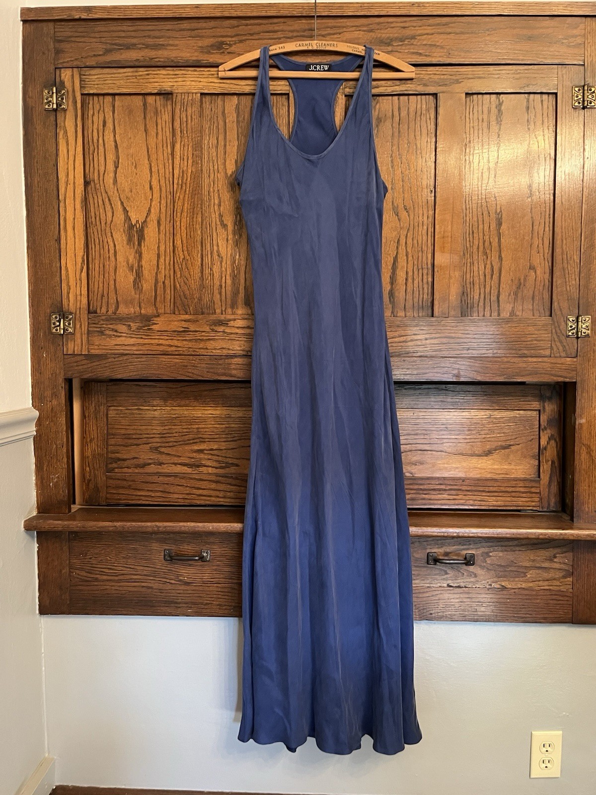 J. Crew Alicia cupro-blend racerback slip dress in Navy Blue Women’s Size 6