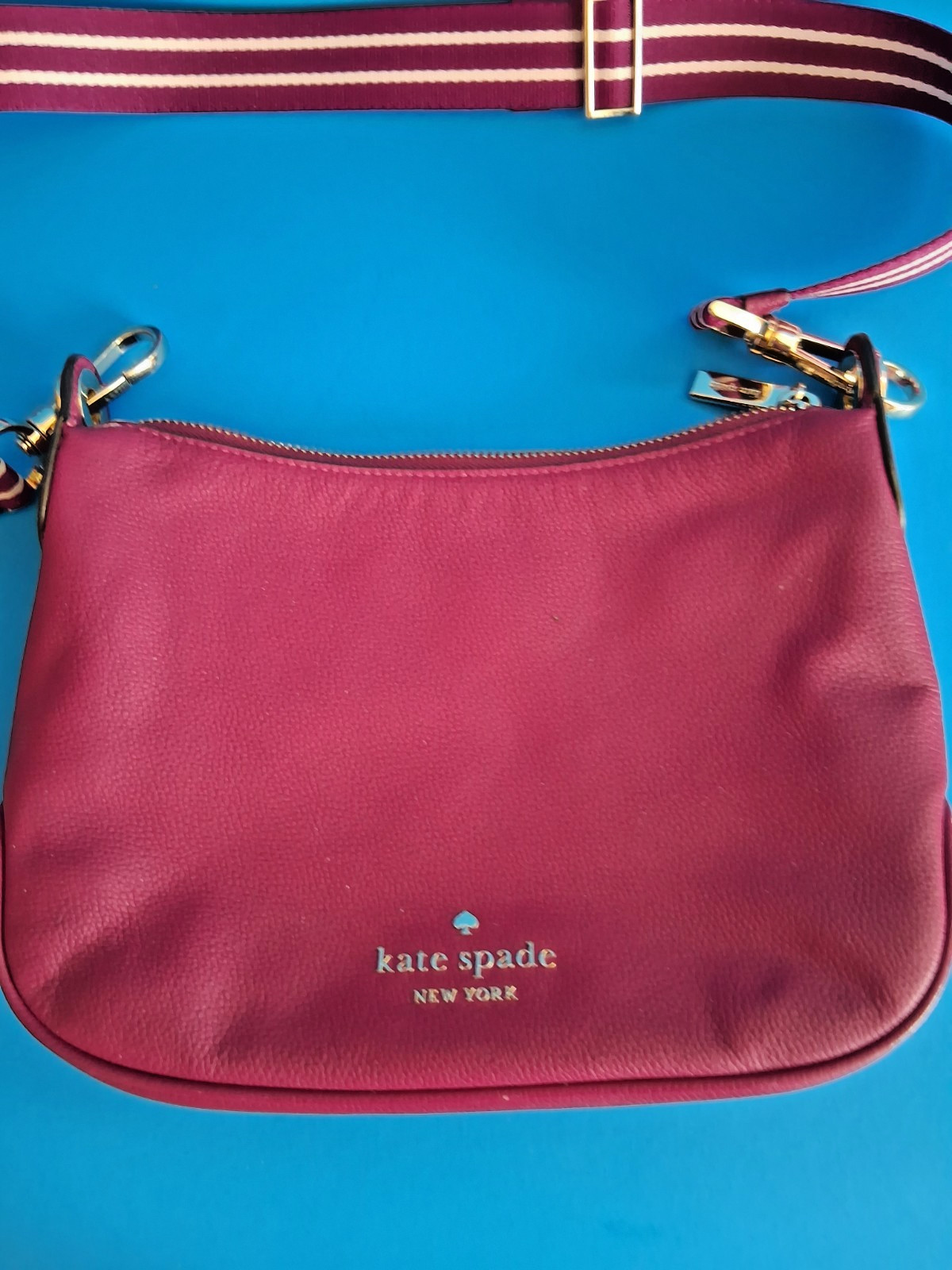 Kate Spade Rosie Crossbody Pebbled Leather – Dark Raspberry