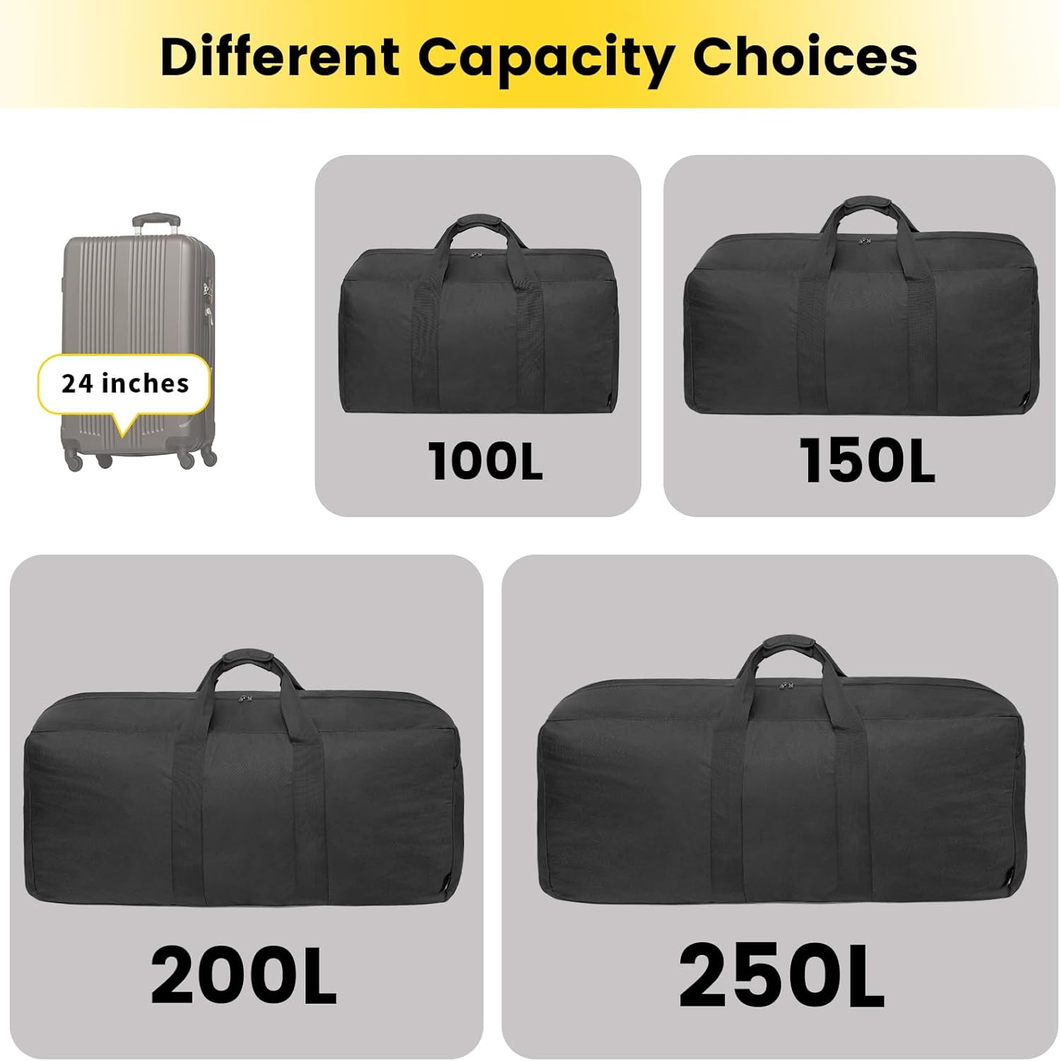 Extra Large Duffle Bag for – 100L Duffel Bag for Men Gear Bag for Storage Folda