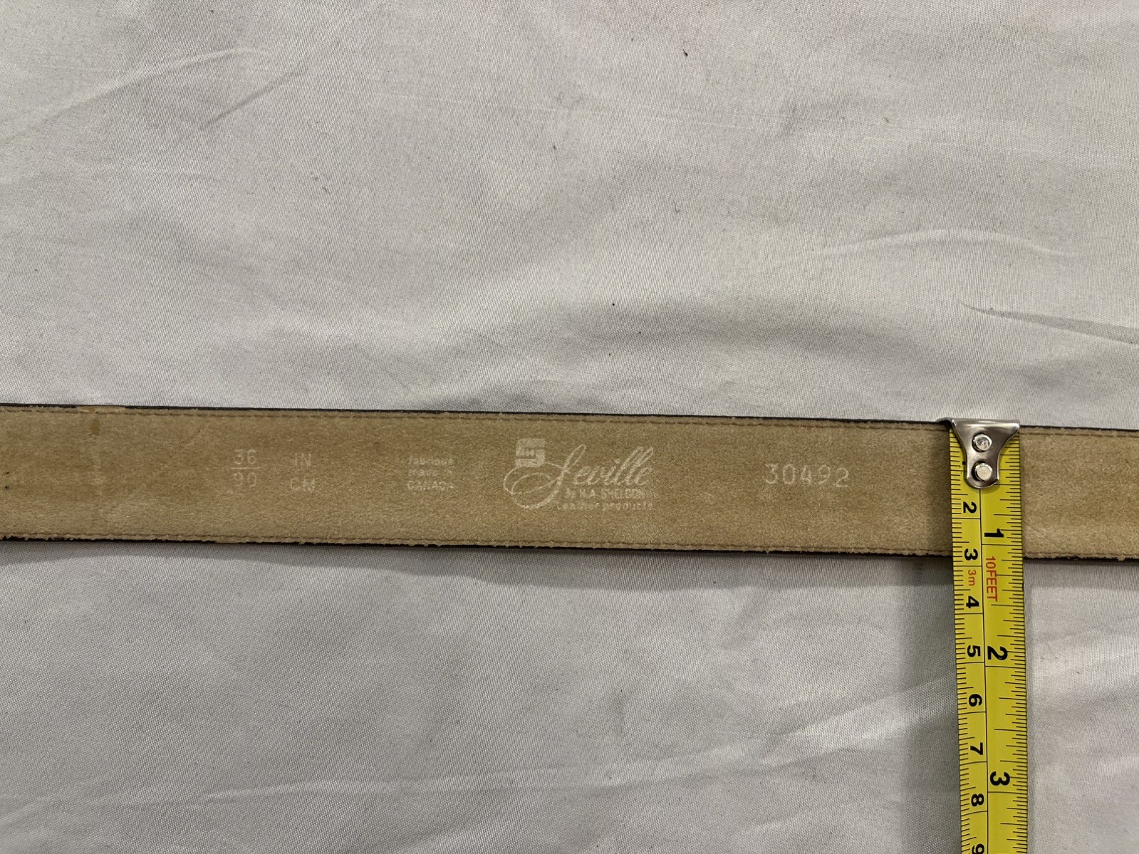 Seville Genuine Leather inside Zip Belt – 36