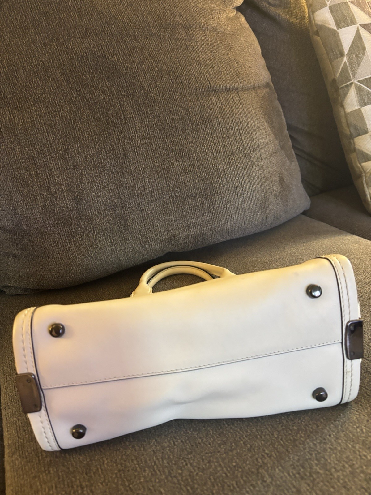 Coach swagger 27 Satchel Off White Leather With Willow Floral Detail