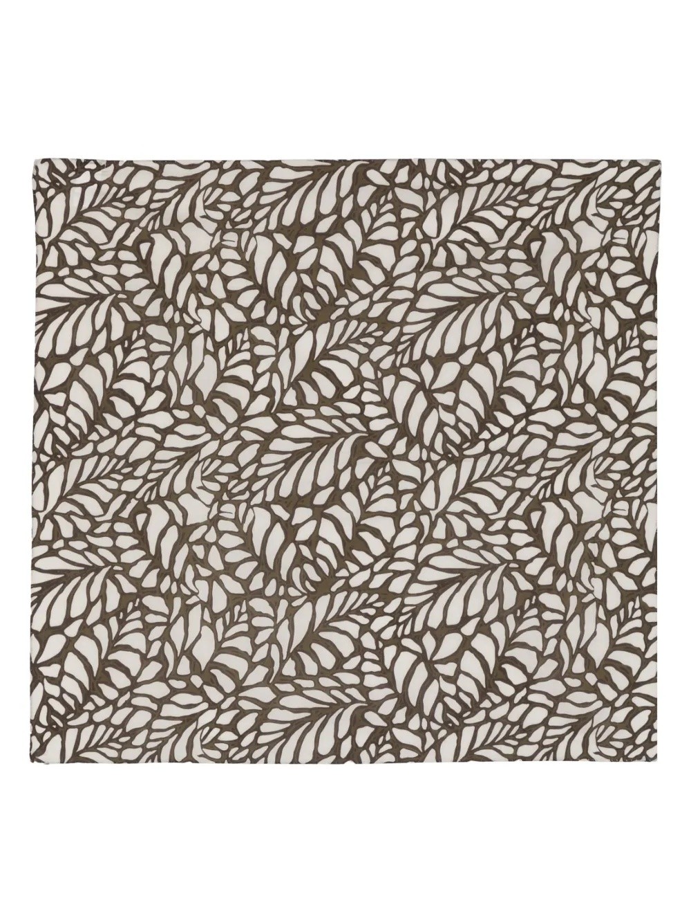 BRUNELLO CUCINELLI WOMEN’S LEAF-PATTERNED SCARF IN MILITARY GREEN MSRP $495
