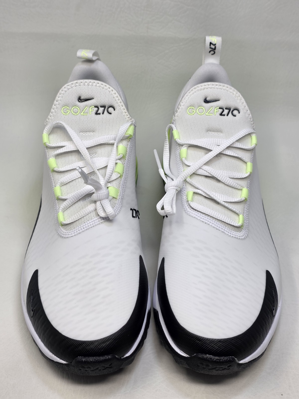 Nike Air Max 270 Golf Sneakers White Black Volt CK6483-105 Mens Size 10.5 New