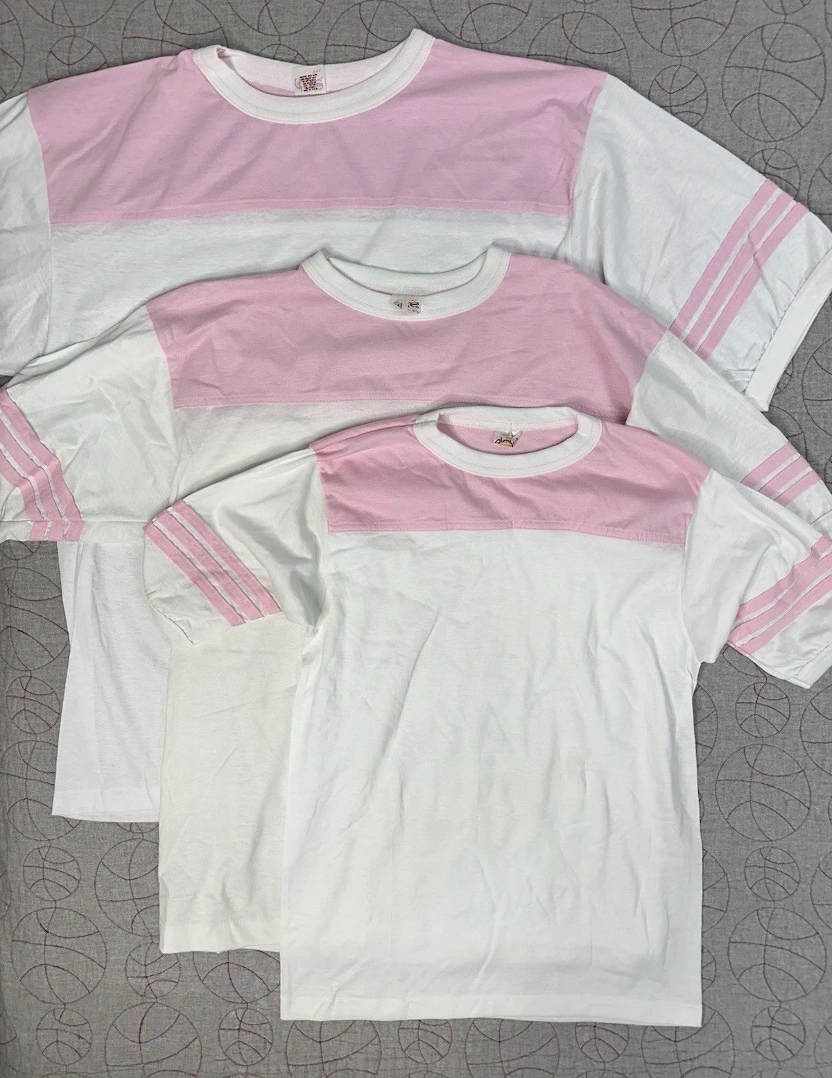 Deadstock Vintage 80s Single Stitch Classic Retro Ringer T-Shirt Adult Blank USA