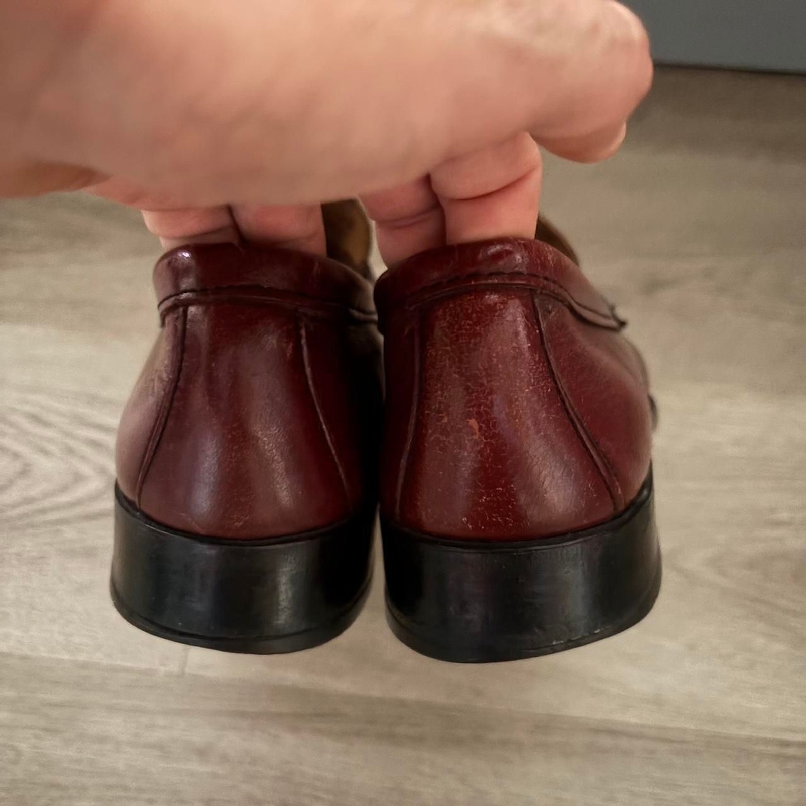 Men’s Burgundy Penny Loafers- size 10D