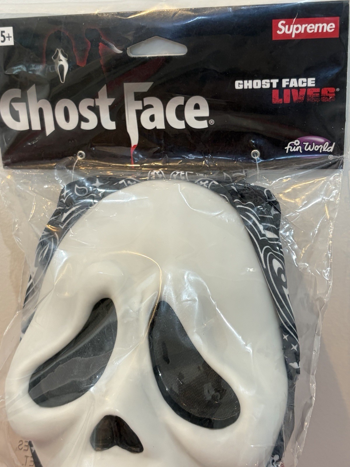 Supreme Ghostface Mask Black SS26 SS26 Authentic