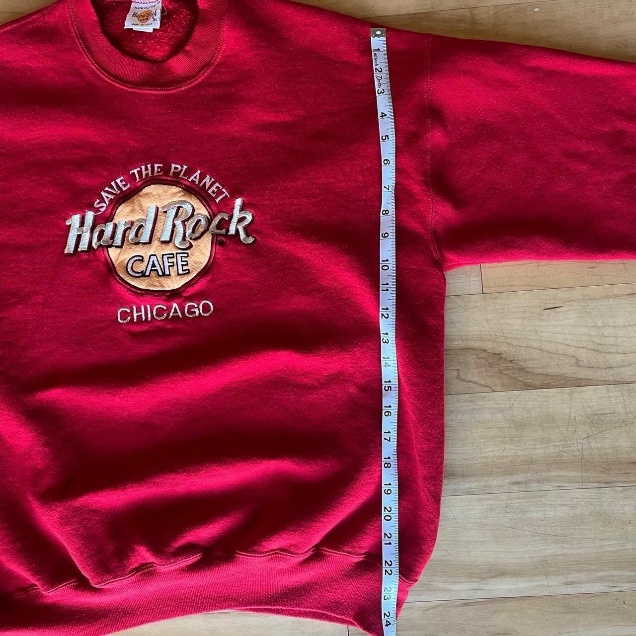 Vintage 90s Hard Rock Cafe Chicago Embroidered Crewneck Souvenir Sweatshirt – XL