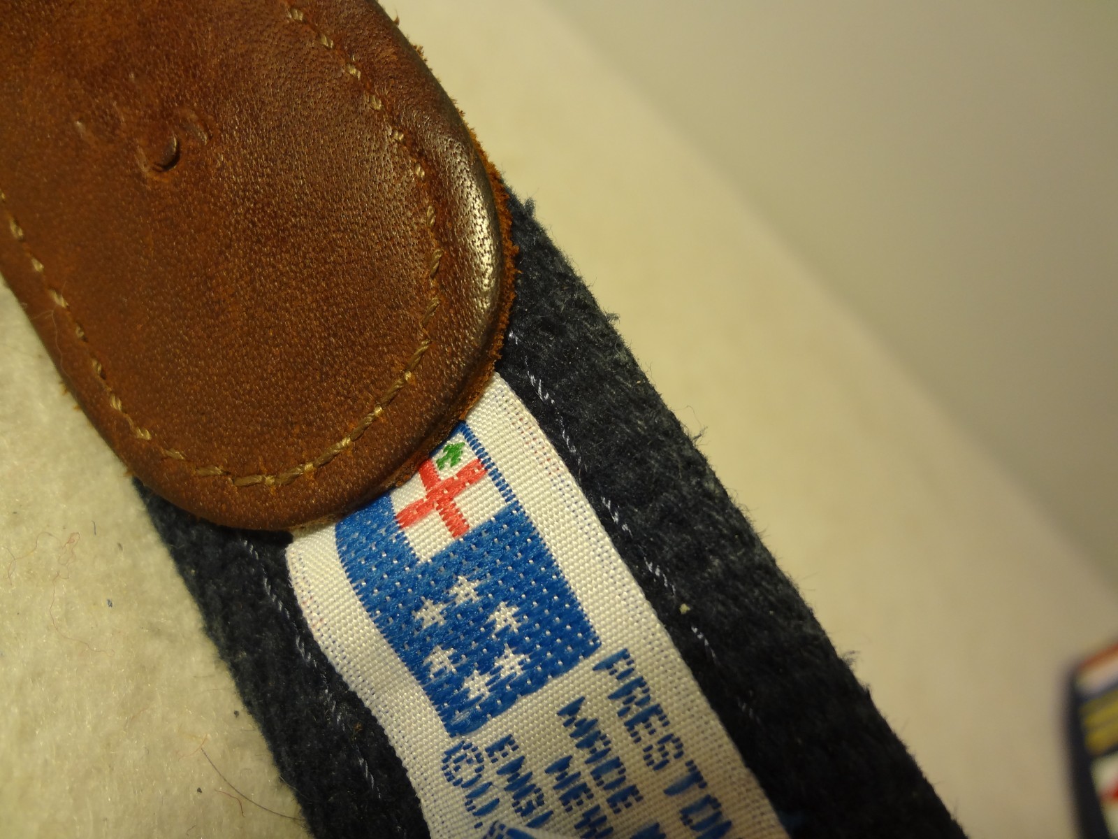 Vintage Preppy Belt with Flags by Preston Made In New England 35 1/2″ – 38 1/2″