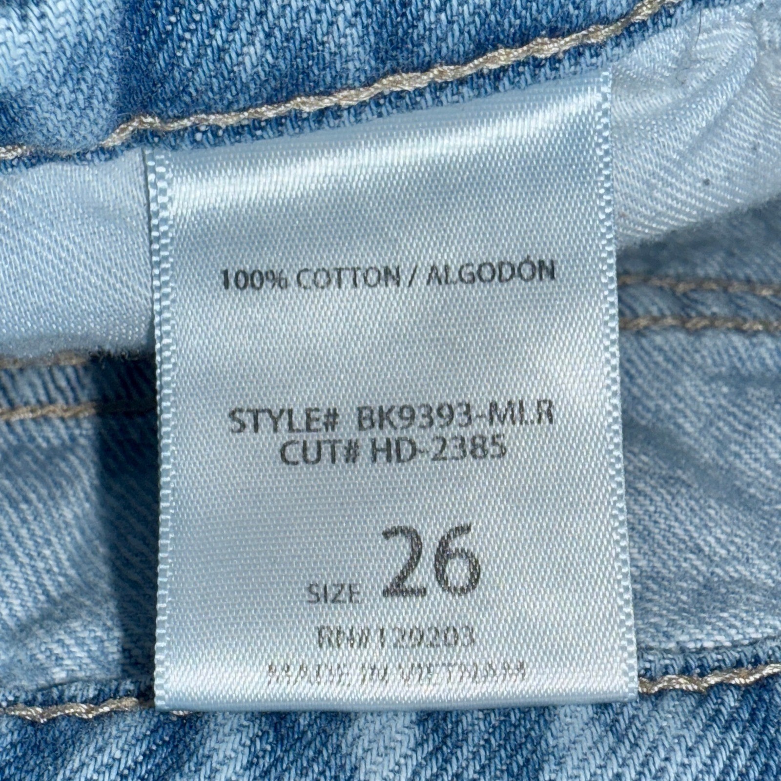 Hidden Los Angeles Cargo Jeans Light Wash Distressed Denim Women’s Size 26