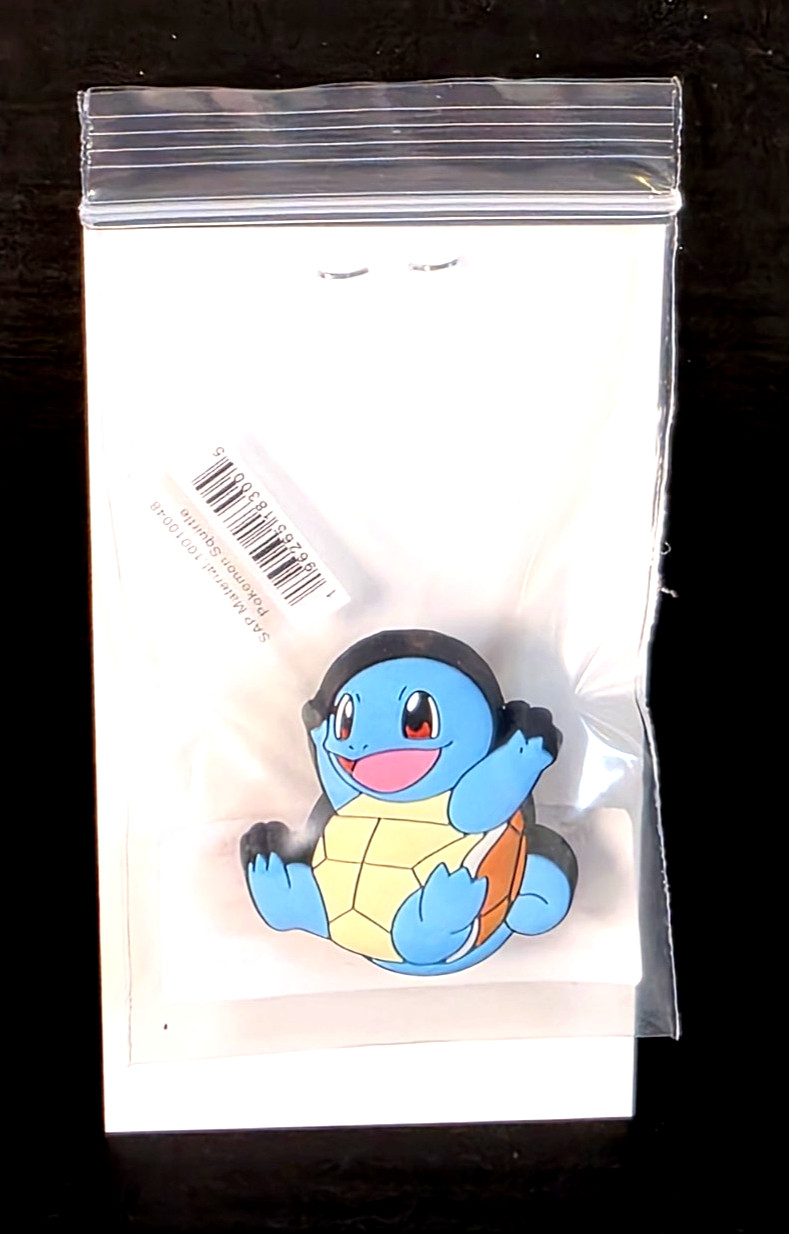 CROCS Jibbitz Charm: Squirtle Pokémon Character New w/Tags ✨Carefully Shipped