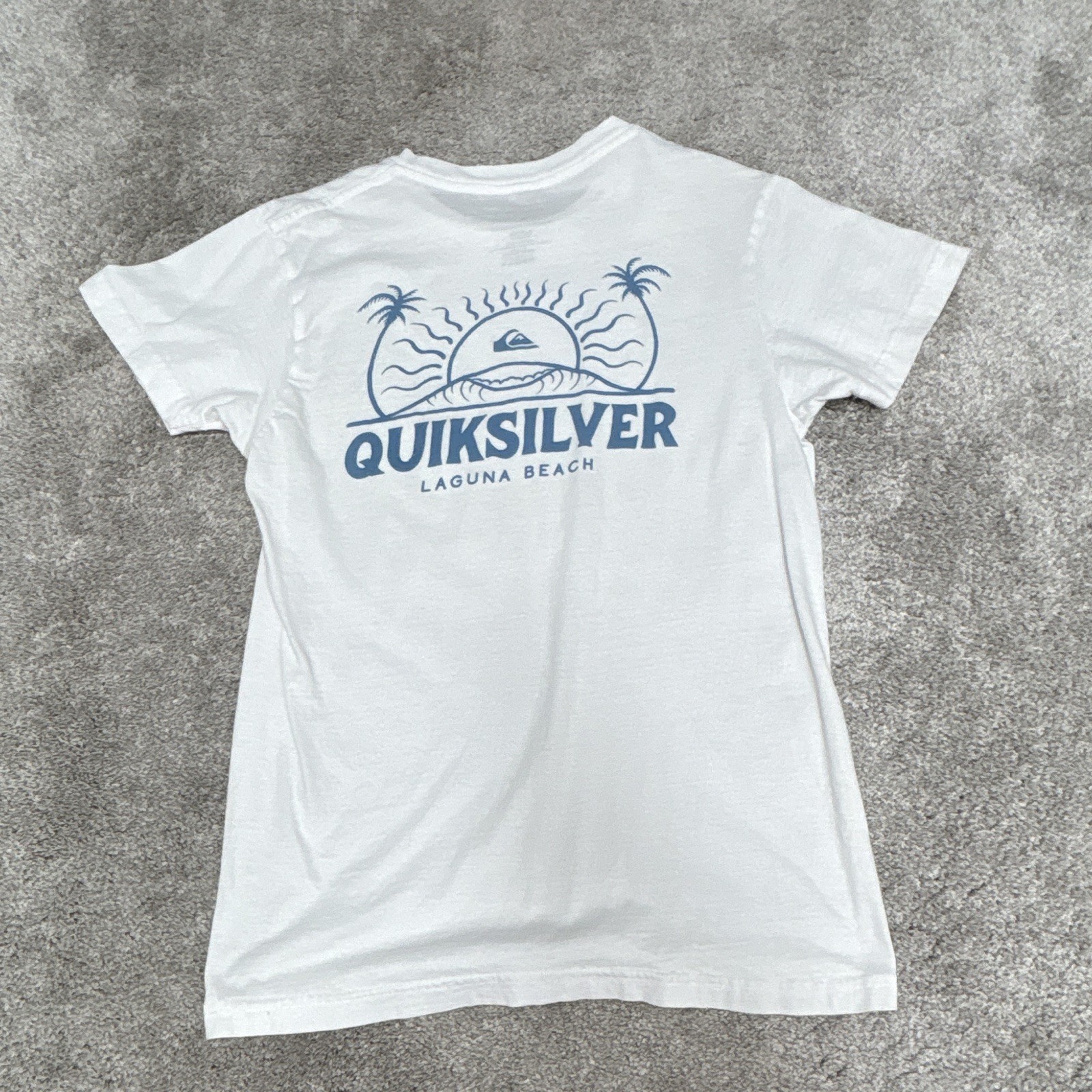 Quiksilver White Men’s Small Crew Neck Short Sleeve T-Shirt FREE SHIPPING