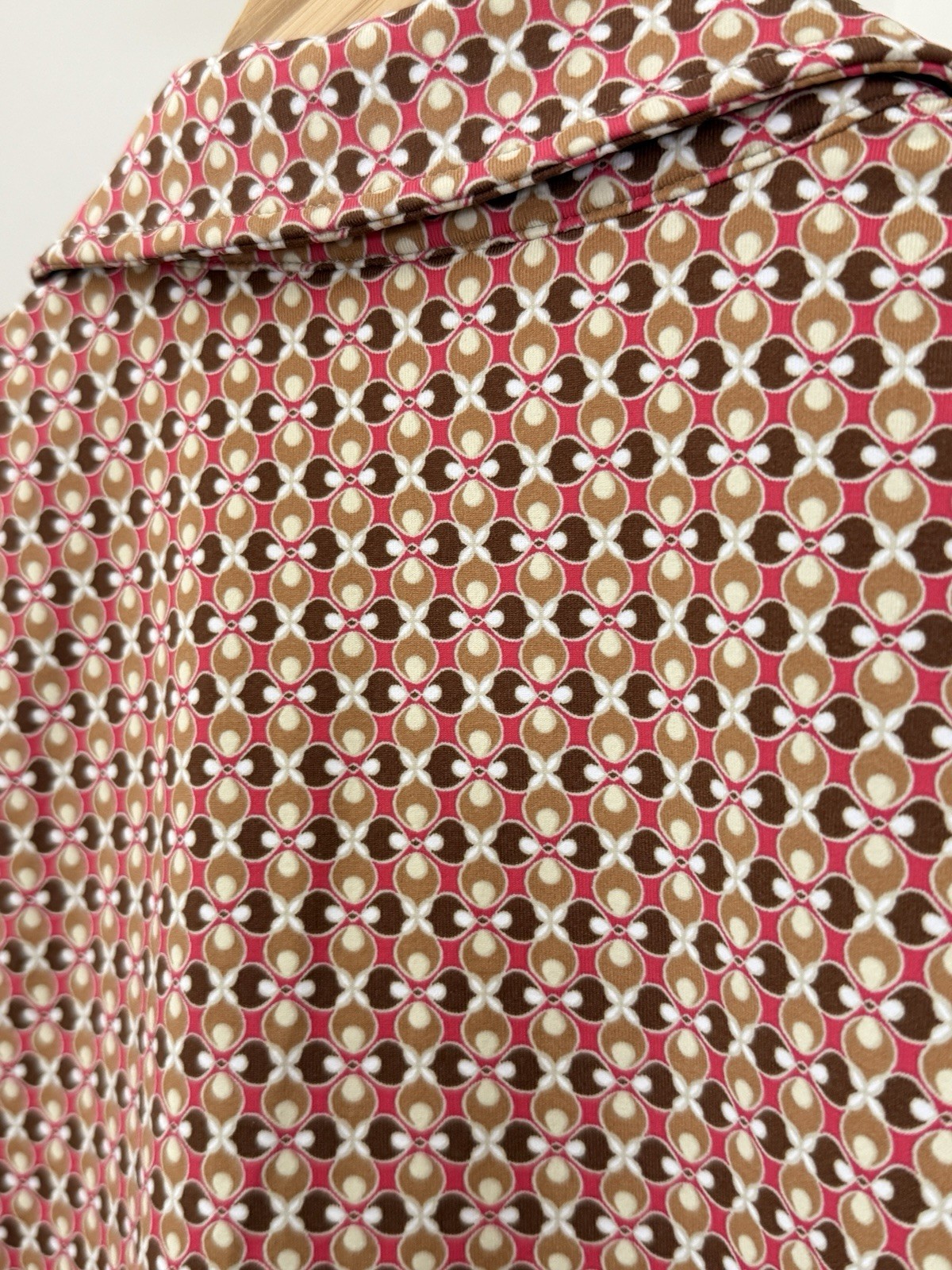 ⭐J.McLaughlin- Women’s MEDIUM Aida Top Pink Brown Geometric