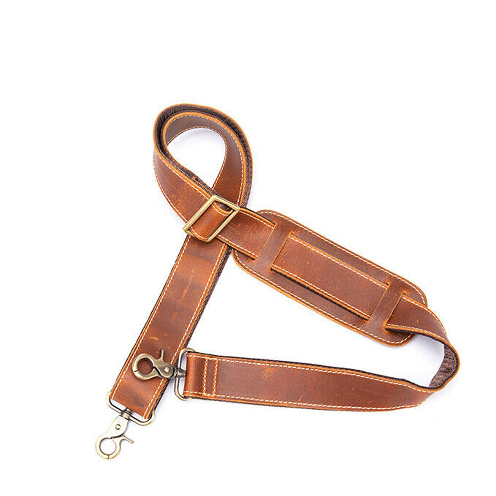 Genuine Leather Replacement strap Adjustable for Briefcase Luggage Messenger Bag