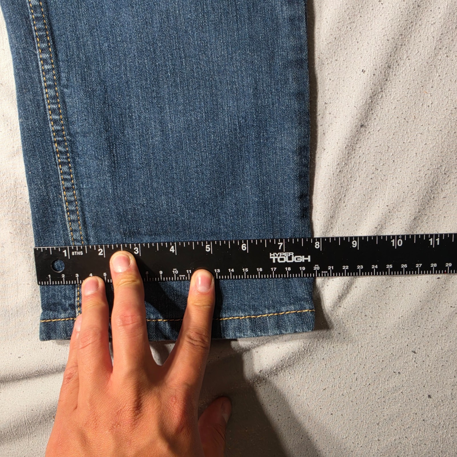 Levi’s 513 Mens 34×30 Slim Straight Jeans Medium Wash Blue Stretch Denim Jean