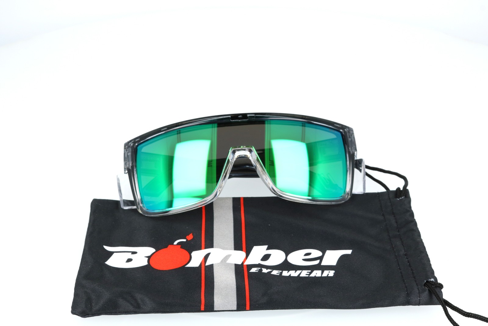 Bomber Buzz Bomb Safety Glasses Black Bz104-gm Mirror Sunglasses 145-0-157