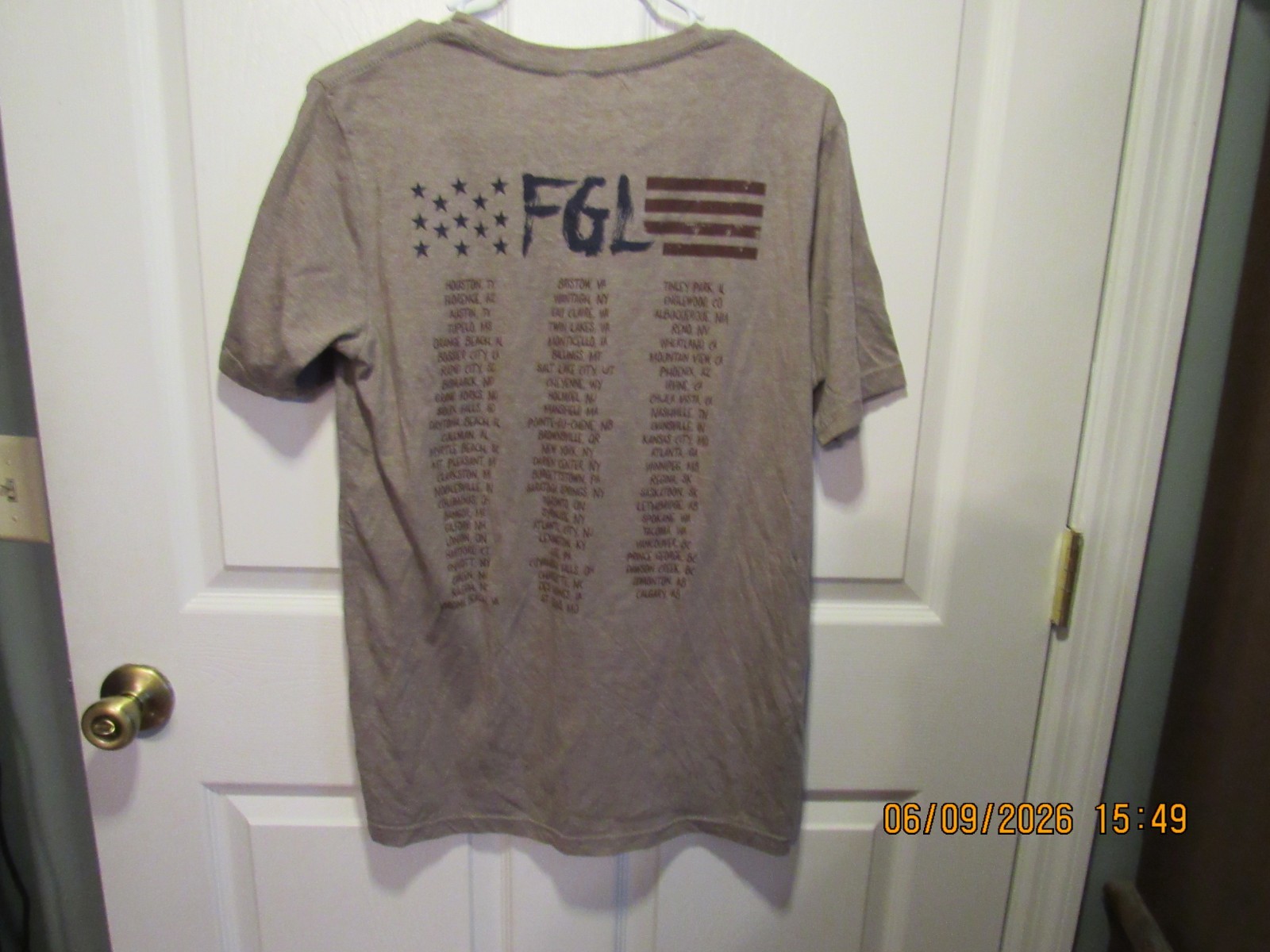 Womens Next Level Shirt Top Blouse Florida Georgia Line Tour Medium M Grey