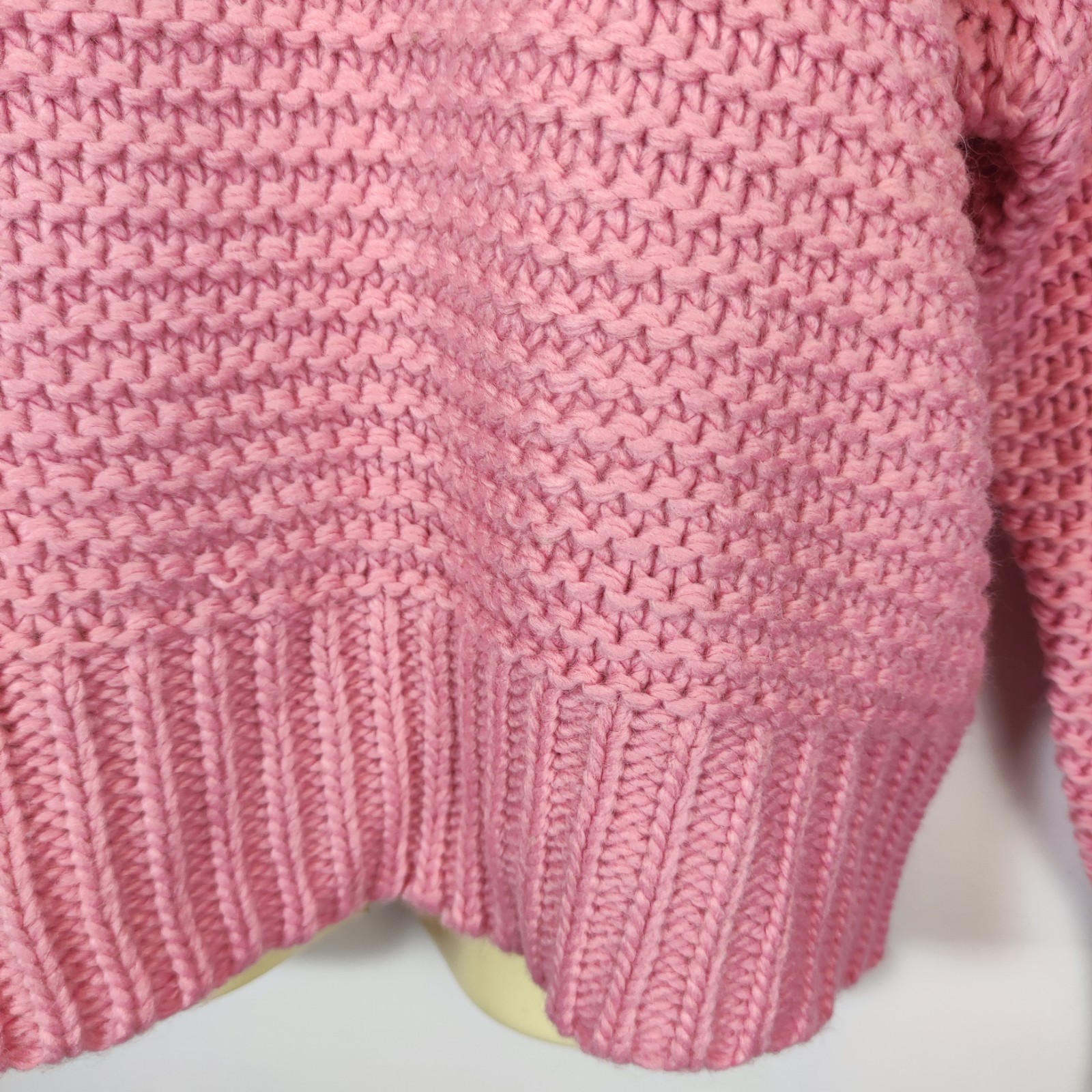 Mohito Pink Chunky Knit Oversized Wool Blend Jumper Size XS- Round Neck