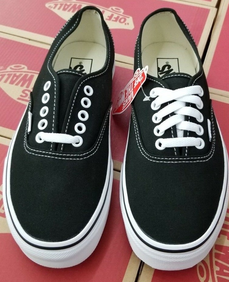 VANS AUTHENTIC CANVAS MEN’S BLACK / WHITE VN000EE3BLK