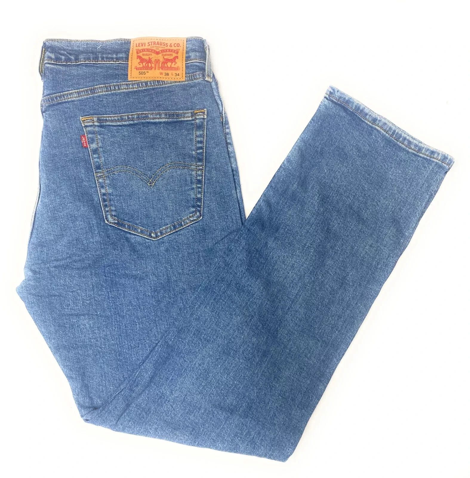 Levi’s Men’s 505 Jean Regular Fit Straight Leg Size ( 30 X 32 ) Blue