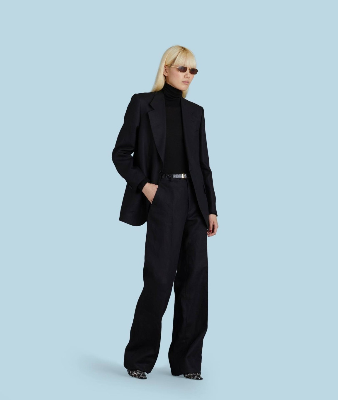Husbands Paris Black Linen Suit EU 48 / 40 US 38 / 30 Gucci Vault Archive Rare