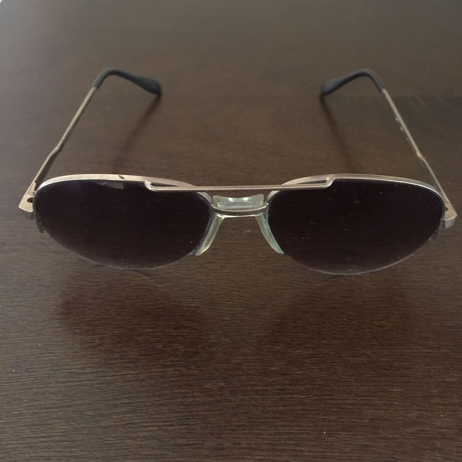 Vintage bronze Aviator Sunglasses bronze Semi-rim Frames brown lens 56[]16 135