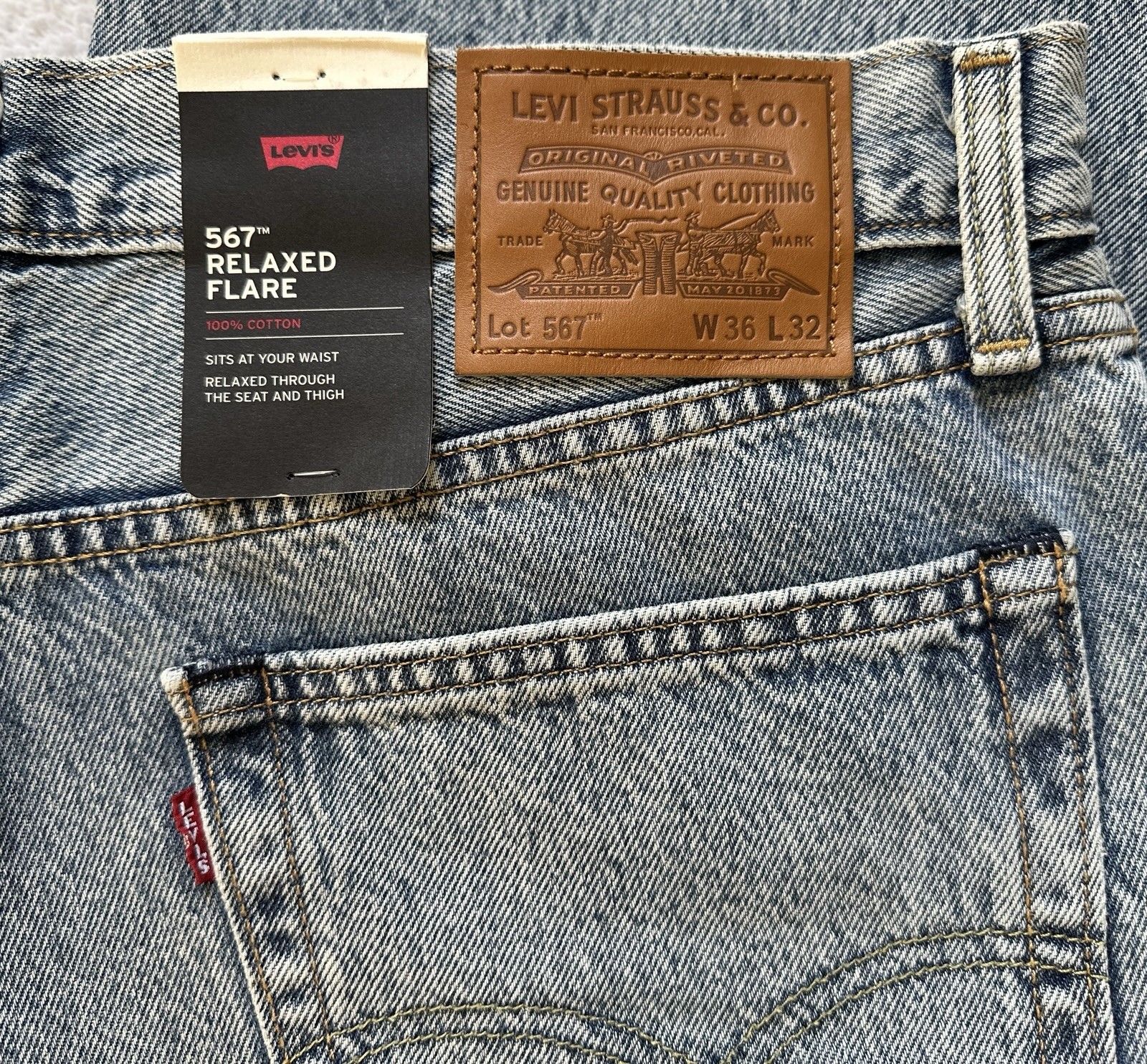 Levi’s Premium Men’s 567 Relaxed Flare Jeans