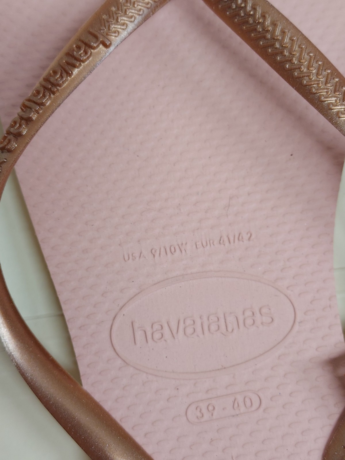 Havianas Slim Flip Flops Ballet Rose Women’s Size 39/40 US Size 9/10 NWT