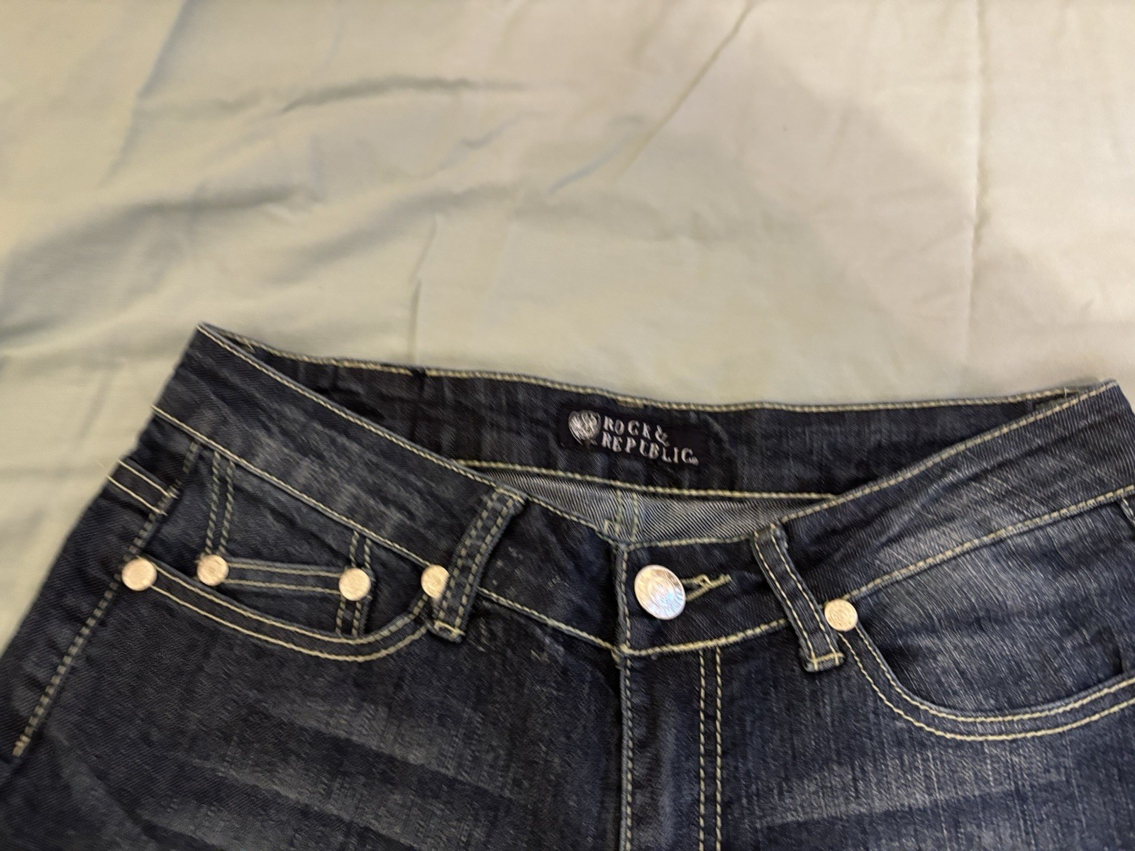 Rock & Republic Ladies Bootcut Jeans Blue Stretch.
