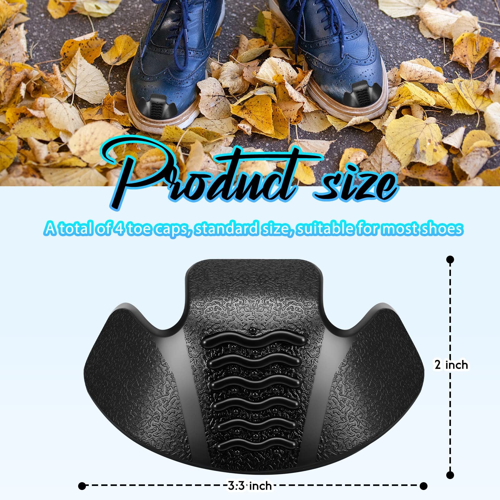 Bencailor Boot Toe Protectors Work Guards Shoe Cap Medium, Black