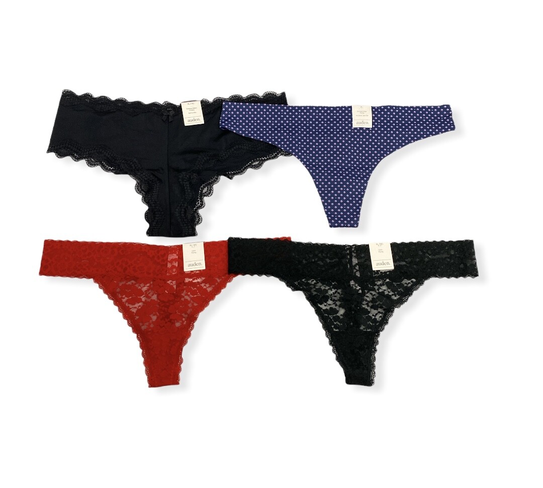 Women’s 4pk Assorted Styles & Colors Underwear – Auden – XL (16) – S656
