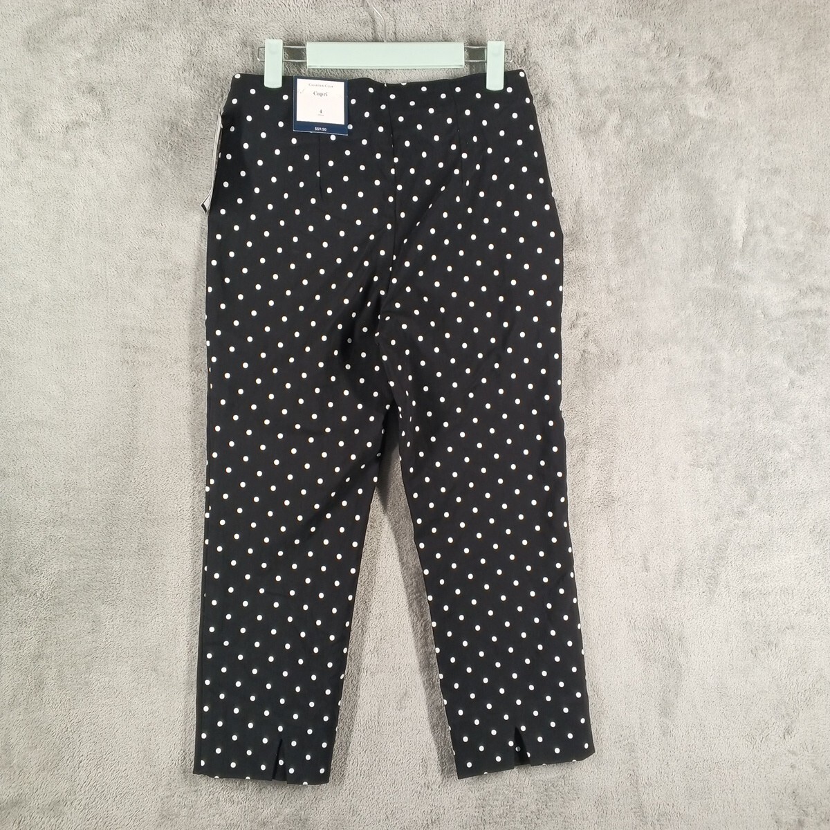 NWT $59 CHARTER CLUB Tummy Control Polka Dots Capri Pants Mid Rise