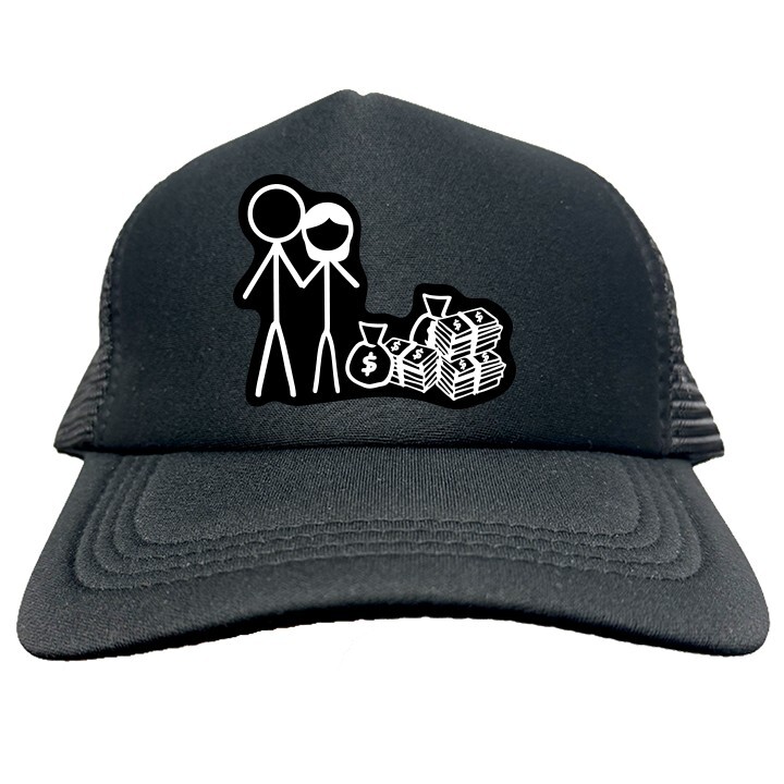 STICK FAMILY NO KIDS MONEY FUNNY Trucker Hat Cap Foam Baseball HF0203
