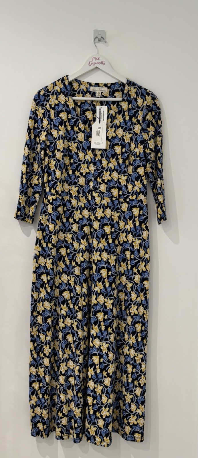Seasalt Ava Jersey V-Neck Dress – Cyclamen Maritime – UK 12 ~ BNWT Rrp £69.95