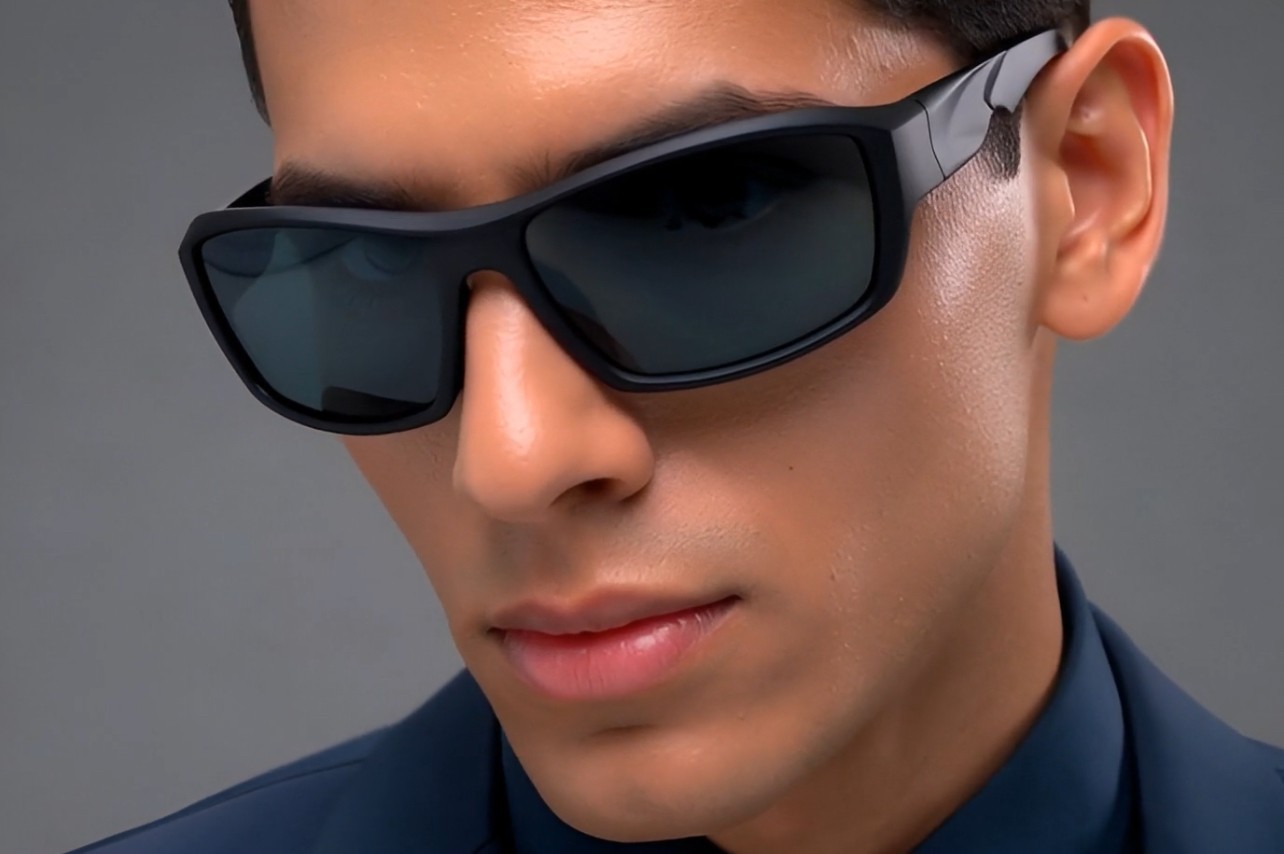 Driving Sunglasses Blue Mirror Lens Black Frame Classic Shades Confortable Sport