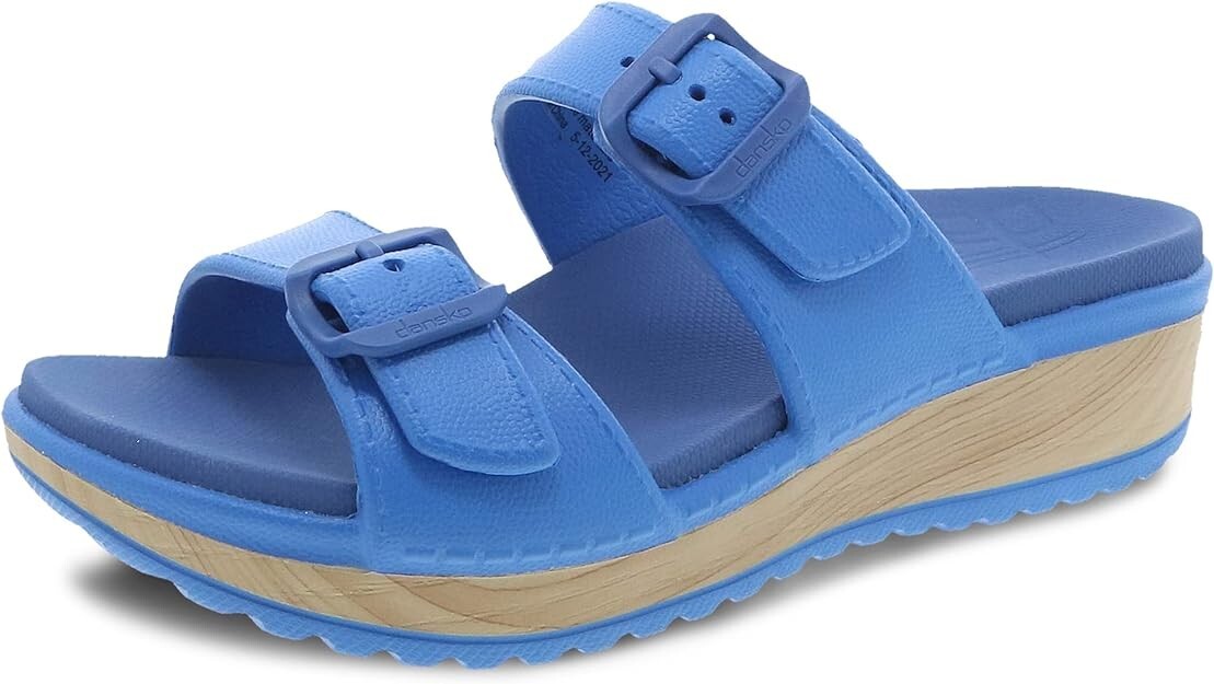 Dansko Women’s Shoes Sandal Slide Kandi Blue Mule Medium 36 37 38 39 40 41 42