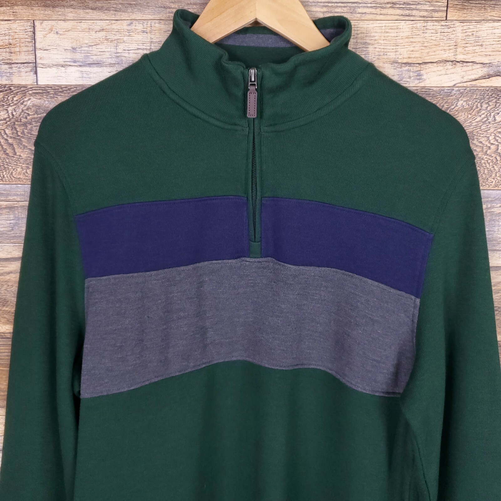 CLUB ROOM Men’s 1/4 Zip Pullover Sweater Green Size L