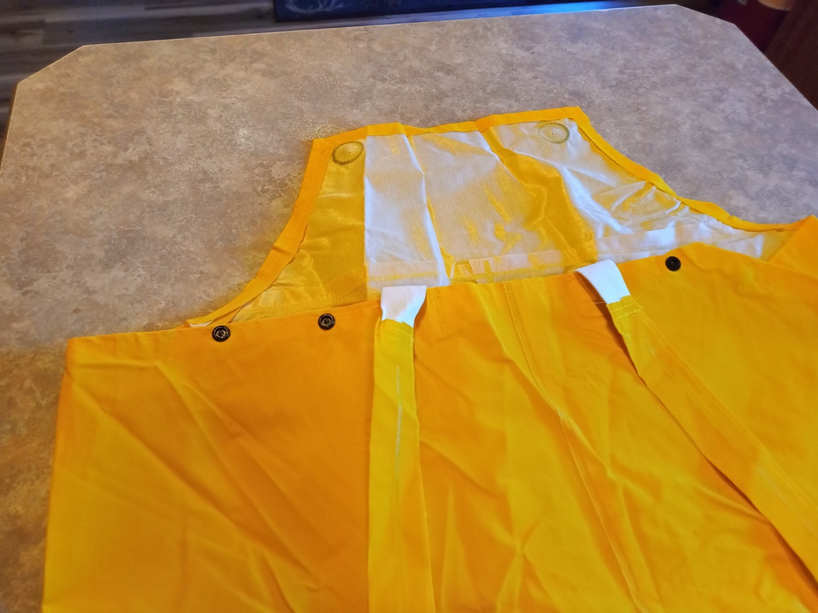 Boss PVC- Polyester Yellow Waterproof Rain Bib Overalls XL
