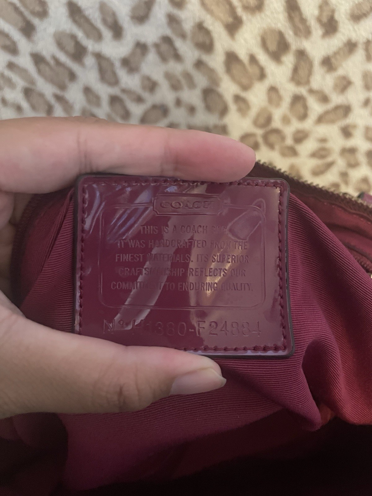 Coach F24884 Signature Stripe Python Snake Zip Satchel Khaki/Raspberry