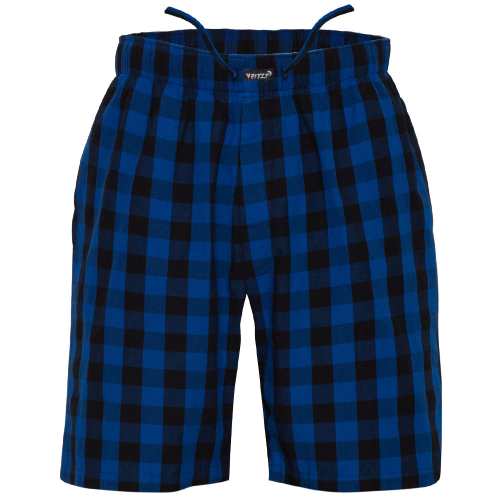 Ritzy Men’s Sleep Short Pajama 100% Cotton Woven Plaid ComfortSoft – B&B Checks
