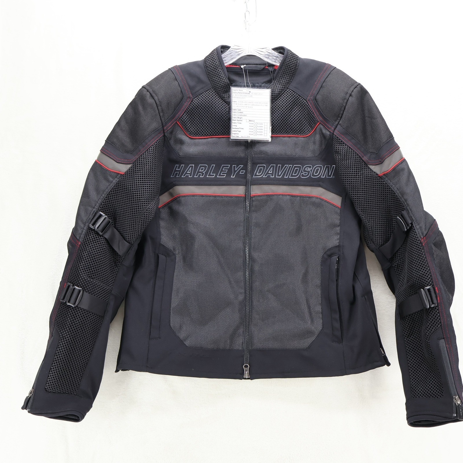 Harley-Davidson FXRG Men Black Mesh Riding Jacket CW19MFJ11152 Large NWT