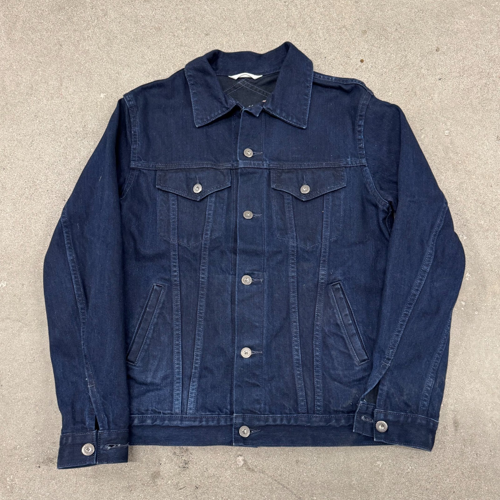 3sixteen Lightweight Type 3s Denim Trucker Jacket Mens Medium Blue Medium Wash