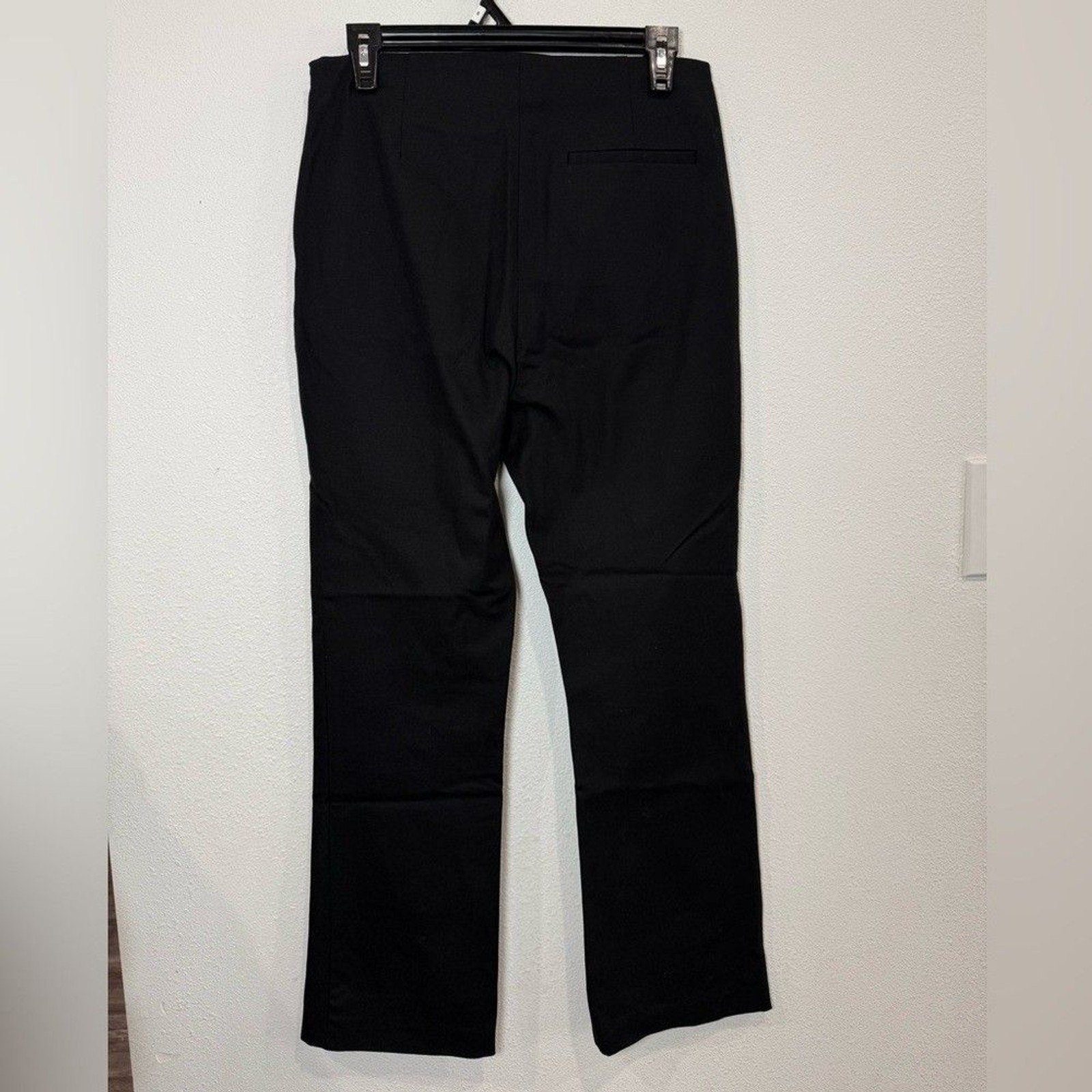 Sézane Black Tailored Straight Leg Pants Size 38 (US 6) Side Zip Chic Parisian