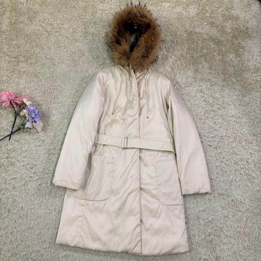 Max Mara 4-way reversible down coat for women, beige, size M.