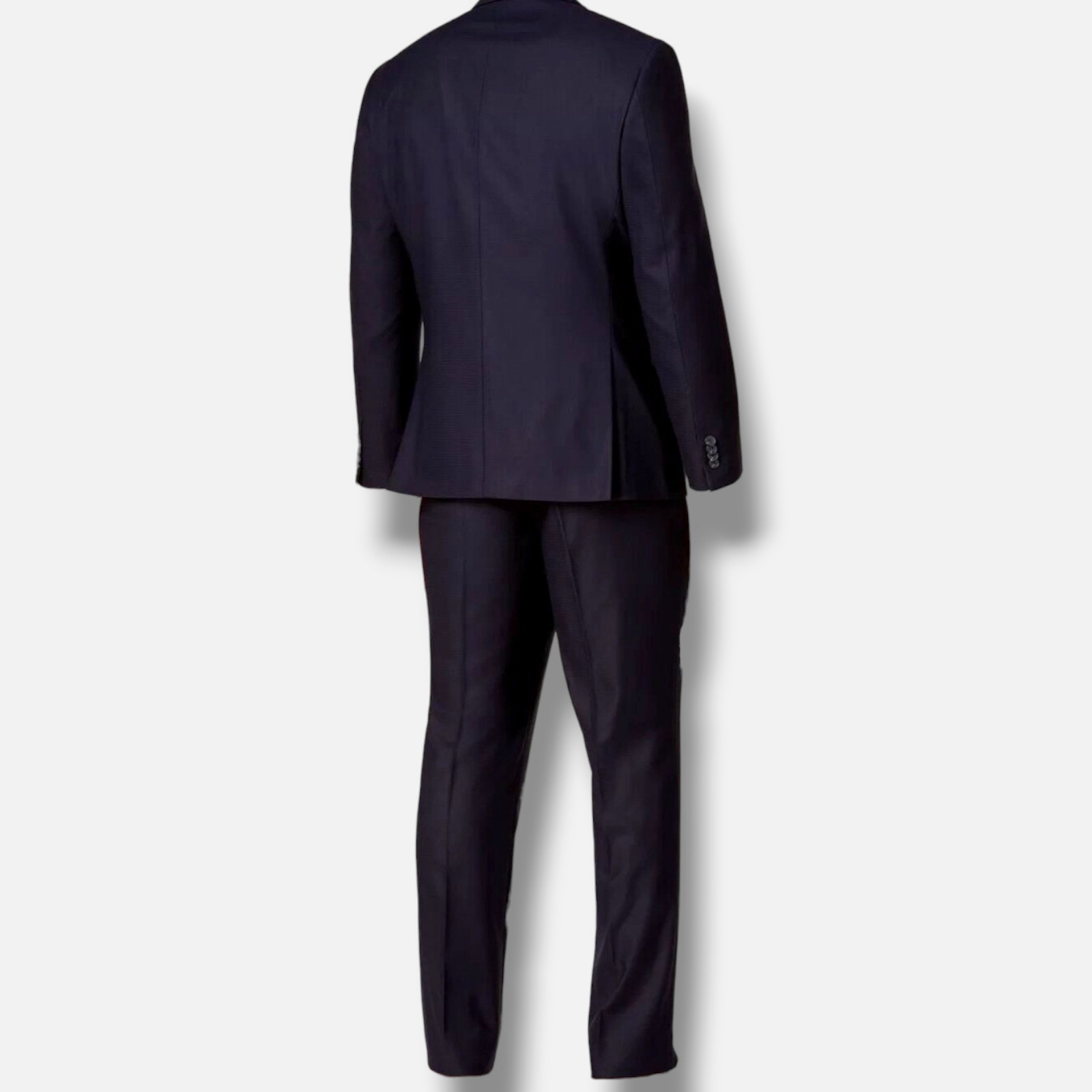 Kenneth Cole Men’s Blue Shadow-Check Slim 2-Piece Jacket Pants Suit Size 40R